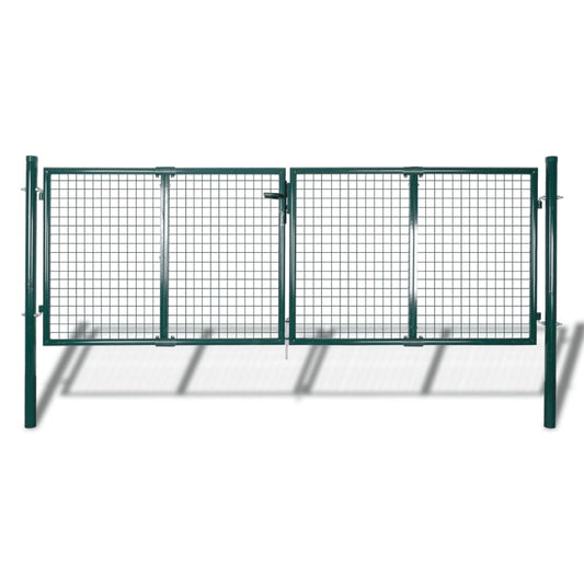 Fence Gate Steel 120.5"x59.1" Green