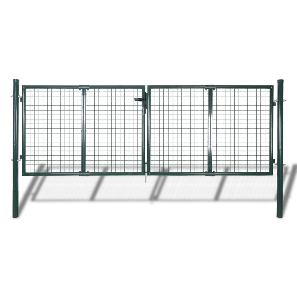 Fence Gate Steel 120.5"x68.9" Green