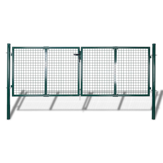 Fence Gate Steel 120.5"x68.9" Green