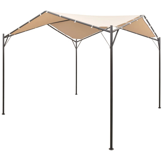 Gazebo Pavilion Tent Canopy 13' 1"x13' 1" Steel Beige