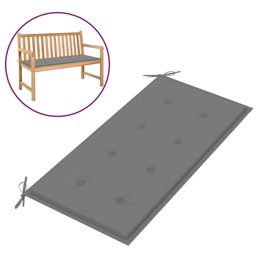 Garden Bench Cushion Gray 39.4"x19.7"x1.2"