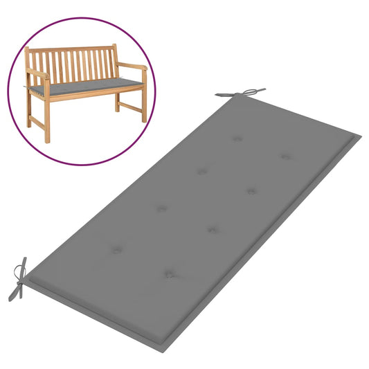 Garden Bench Cushion Gray 47.2"x19.7"x1.2"