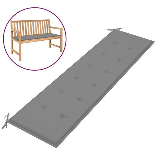 Garden Bench Cushion Gray 70.9"x19.7"x1.2"