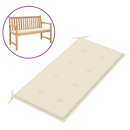 Garden Bench Cushion Cream 39.4"x19.7"x1.2"
