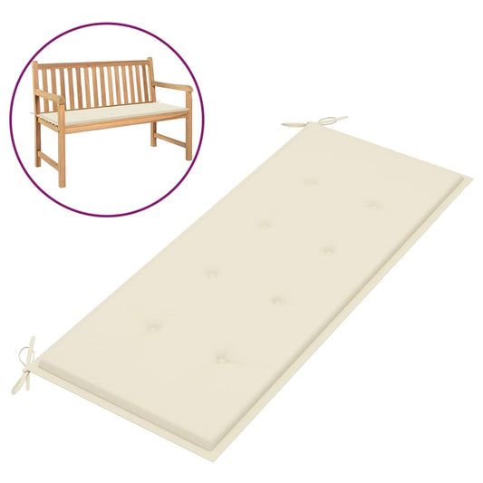 Garden Bench Cushion Cream 47.2"x19.7"x1.2"
