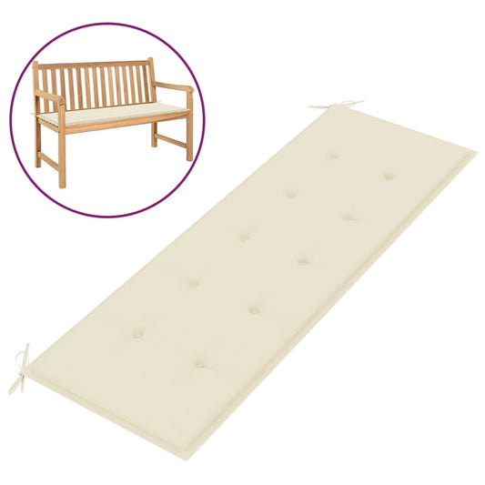 Garden Bench Cushion Cream 59.1"x19.7"x1.2"