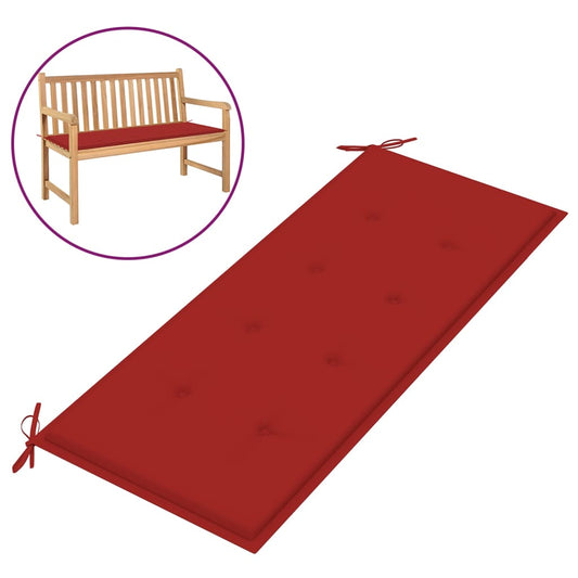 Garden Bench Cushion Red 47.2"x19.7"x1.2"
