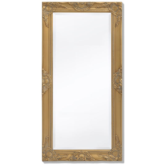 Wall Mirror Baroque Style 39.4"x19.7" Gold