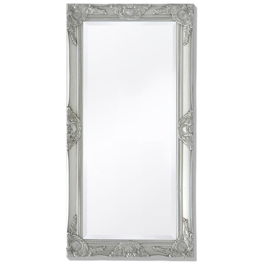Wall Mirror Baroque Style 39.4"x19.7" Silver