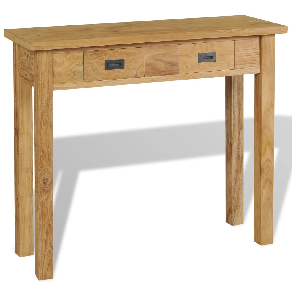 Console Table Solid Teak 35.4"x11.8"x31.5"