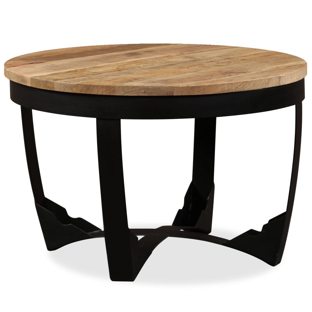 Side Table Solid Rough Mango Wood 23.6"x15.7"