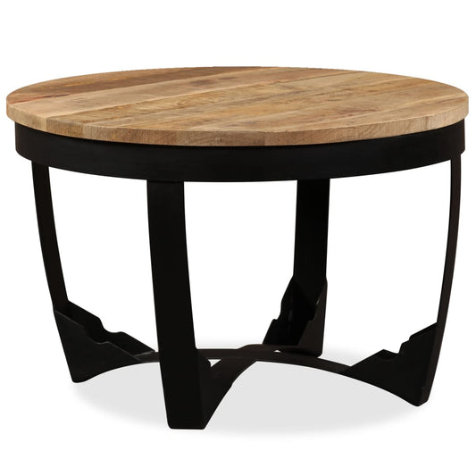Side Table Solid Rough Mango Wood 23.6"x15.7"