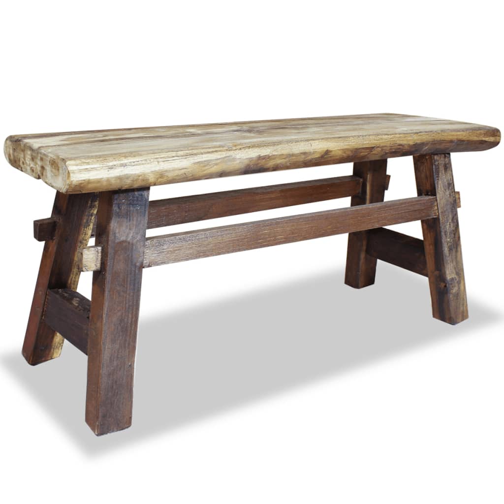 Bench Solid Reclaimed Wood 39.4"x11"x16.9"