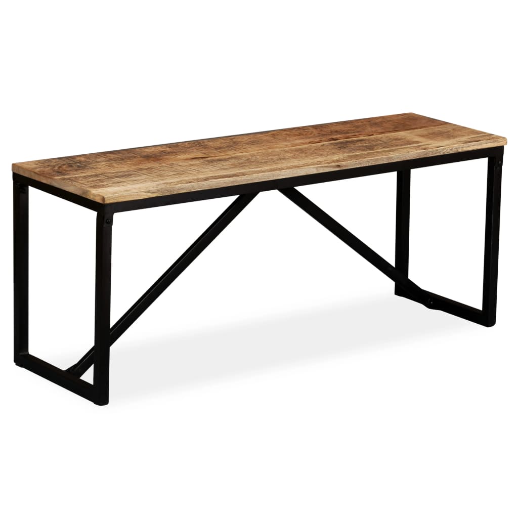 Bench Solid Mango Wood 43.3"x13.8"x17.7"