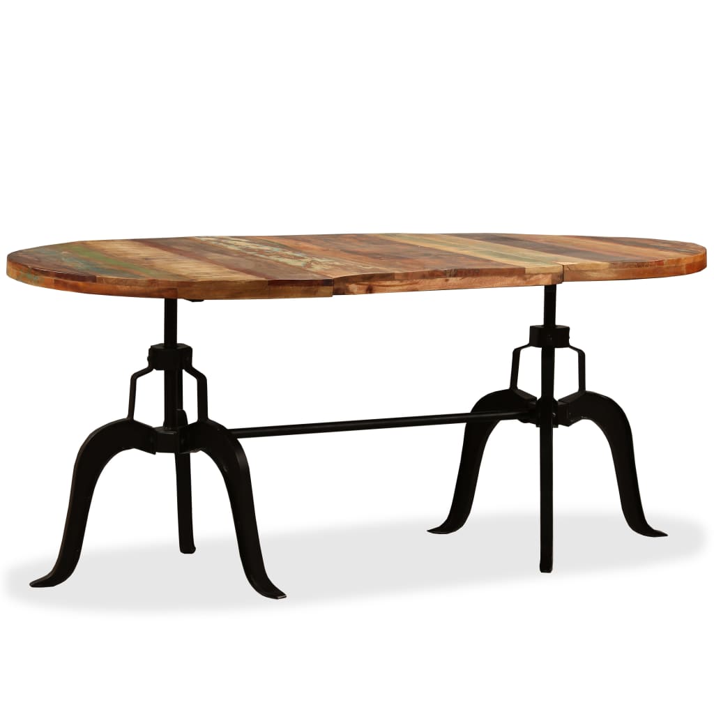 Dining Table Solid Reclaimed Wood and Steel 70.9"
