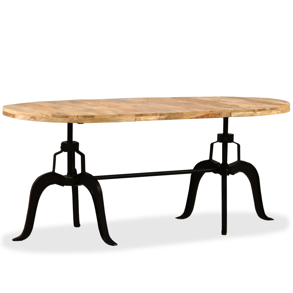 Dining Table Solid Mango Wood and Steel 70.9"