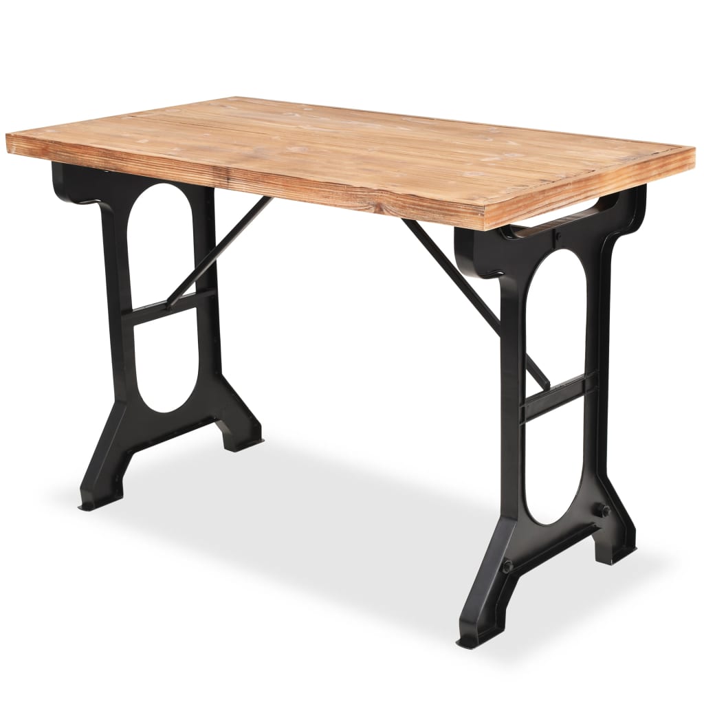 Dining Table Solid Fir Wood Top 48"x25.6"x32.3"