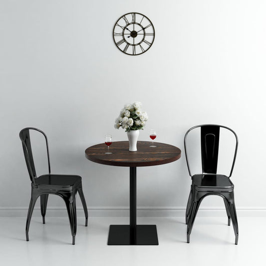 Bistro Table MDF and Steel Round 31.5"x29.5" Dark Ash