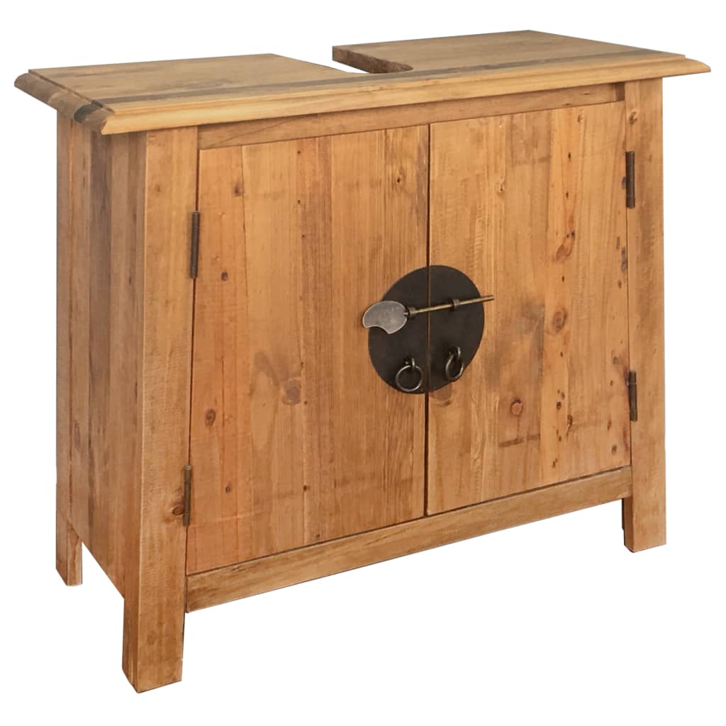 Bathroom Vanity Cabinet Solid Pinewood 27.6"x12.6"x24.8"