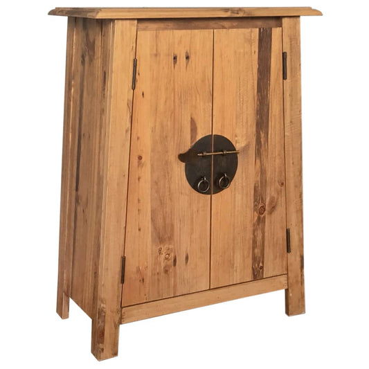 Bathroom Side Cabinet Solid Pinewood 23.2"x12.6"x31.5"