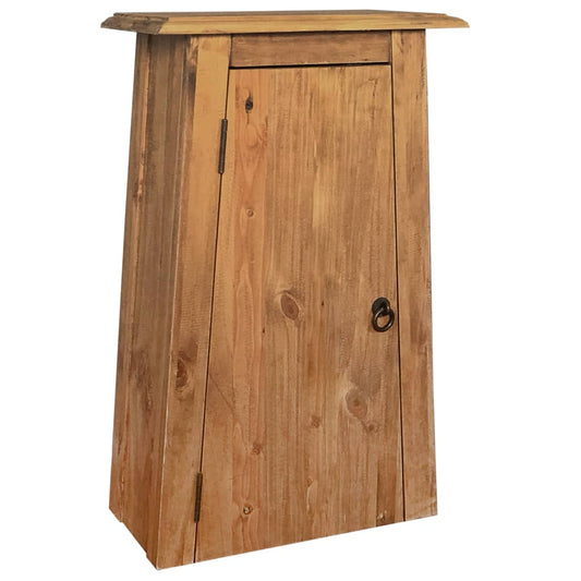 Bathroom Wall Cabinet Solid Pinewood 16.5"x9.1"x27.6"