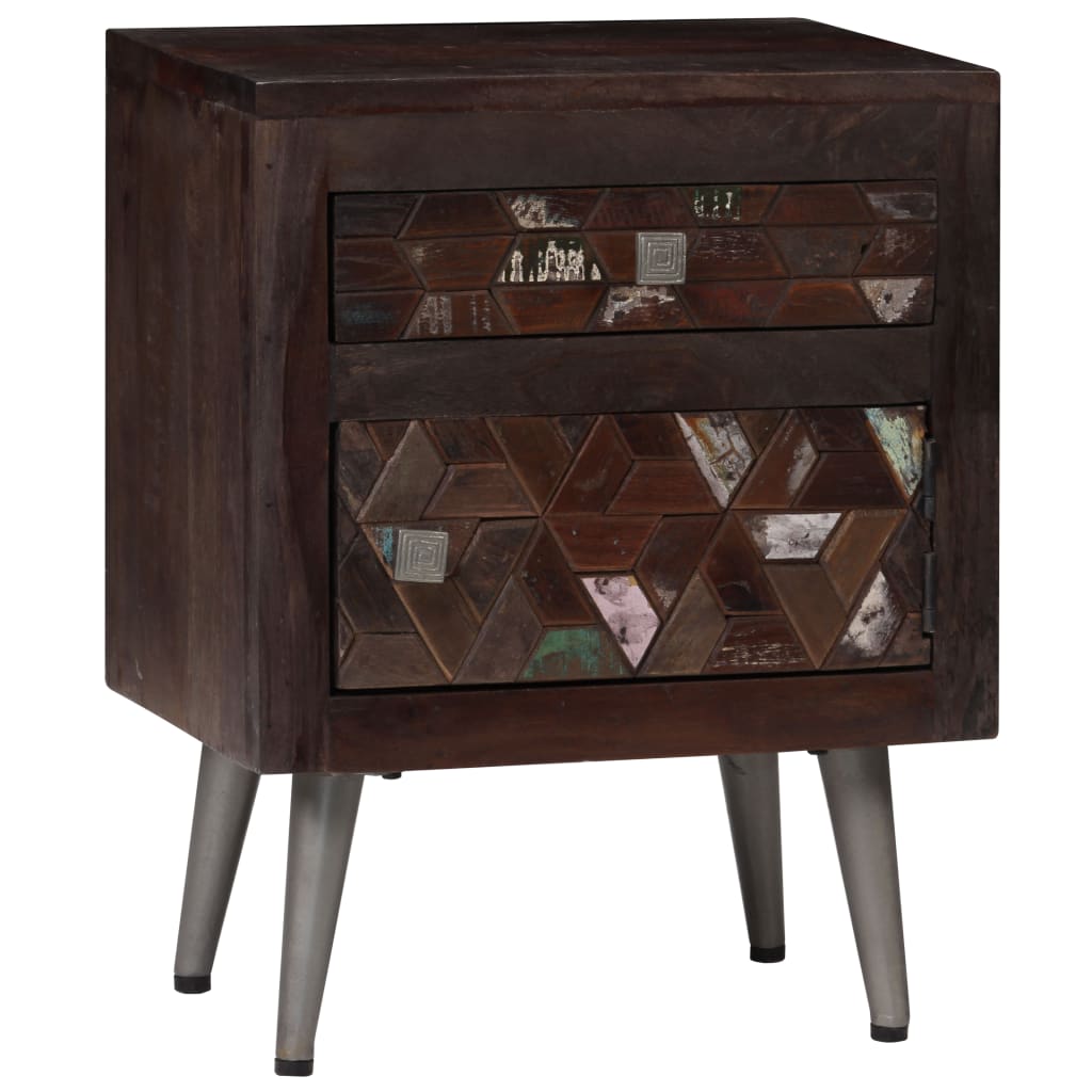 Bedside Cabinet Solid Reclaimed Wood 15.7"x11.8"x19.6"