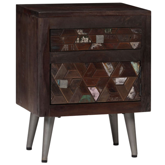 Bedside Cabinet Solid Reclaimed Wood 15.7"x11.8"x19.6"
