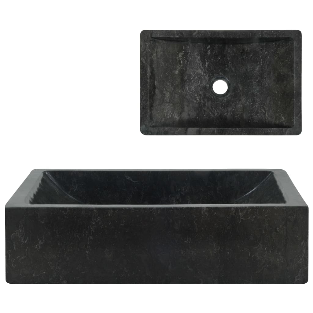 Sink 17.7"x11.8"x4.7" Marble Black