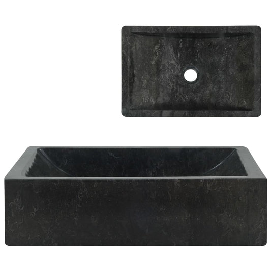 Sink 17.7"x11.8"x4.7" Marble Black