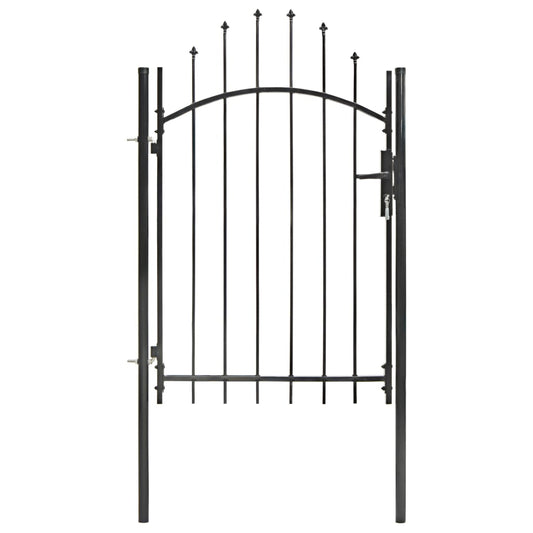 Garden Gate Steel 39.4"x78.7" Black