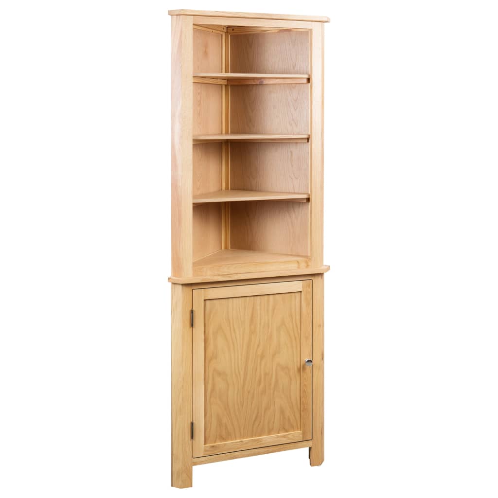 Corner Cabinet 23.2"x14.1"x70.8" Solid Oak Wood