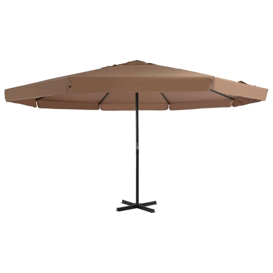 Outdoor Parasol with Aluminum Pole 196.9" Taupe
