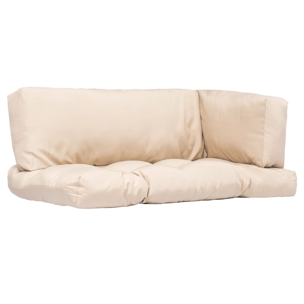 Pallet Cushions 3 pcs Sand Polyester