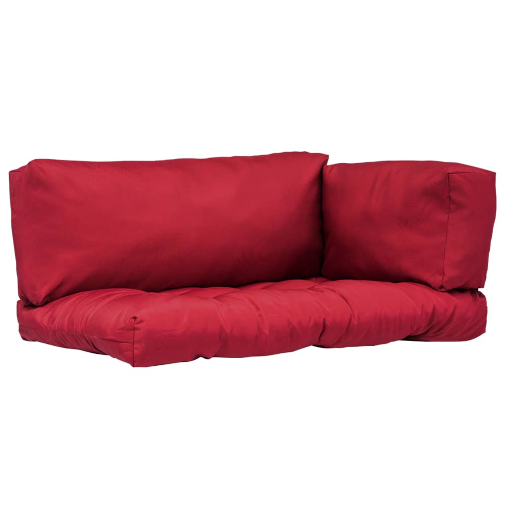 Pallet Cushions 3 pcs Red Polyester