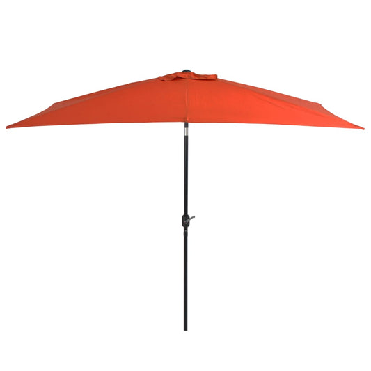 Outdoor Parasol with Metal Pole 118"x78.7" Terracotta