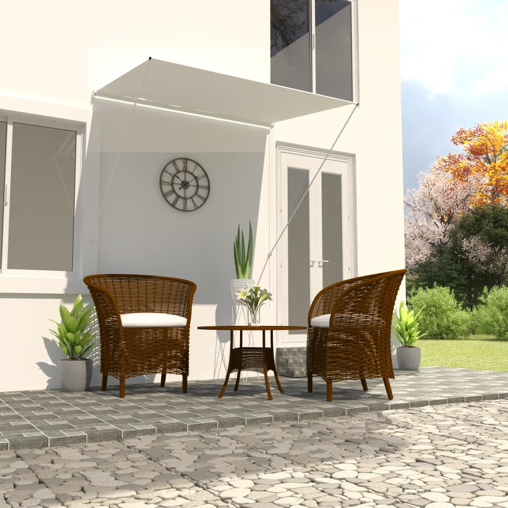 Retractable Awning 59.1"x59.1" Cream