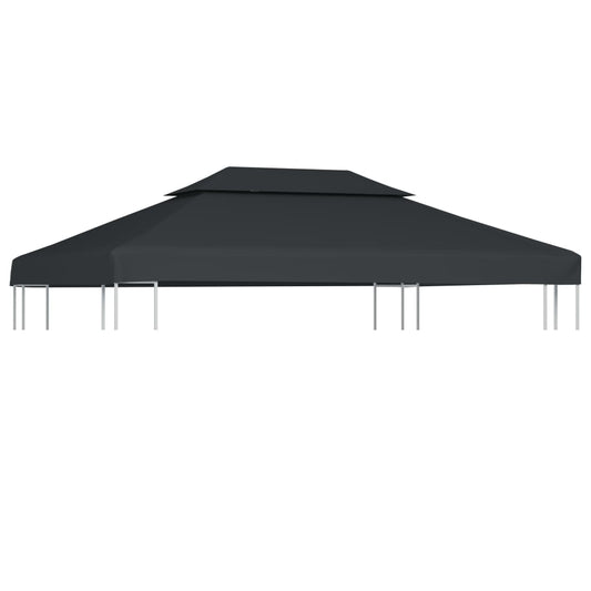 2-Tier Gazebo Top Cover 1 oz/ft² 13.1'x9.8' Anthracite