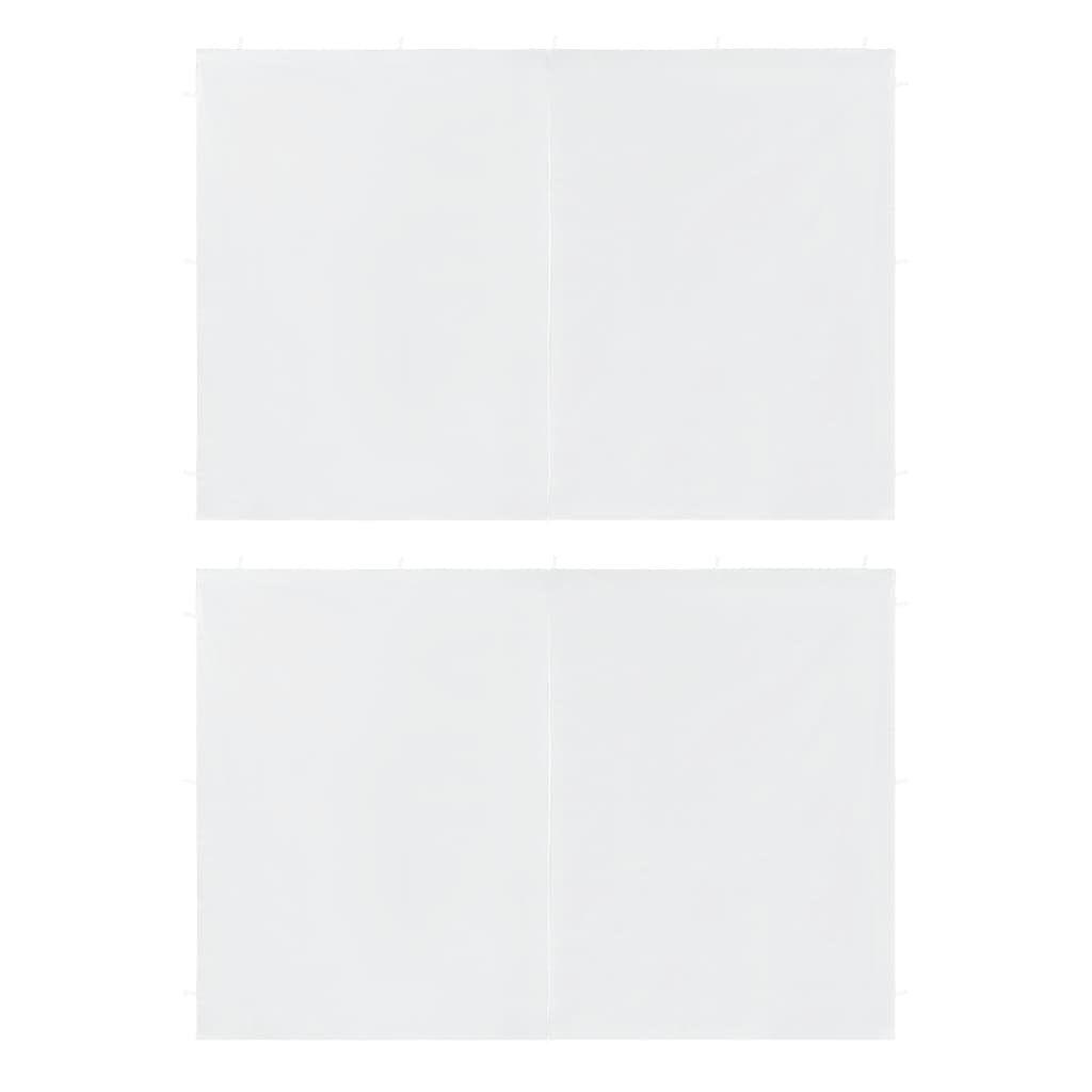 Party Tent Sidewall 2 pcs with Zipper PE White