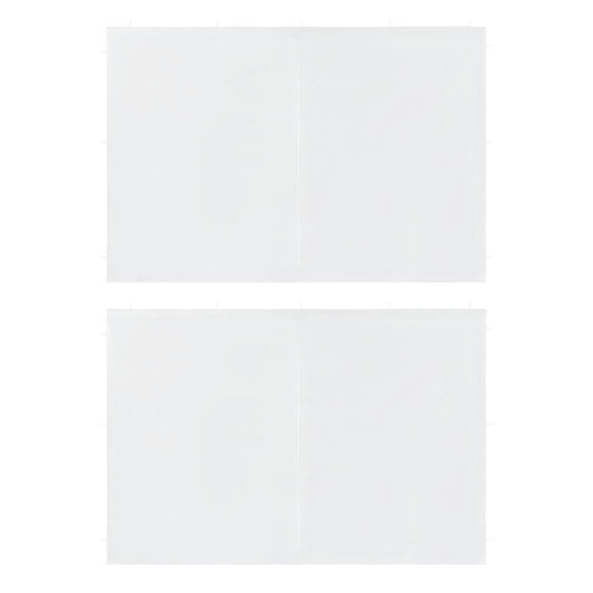 Party Tent Sidewall 2 pcs with Zipper PE White