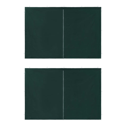 Party Tent Sidewall 2 pcs with Zipper PE Green