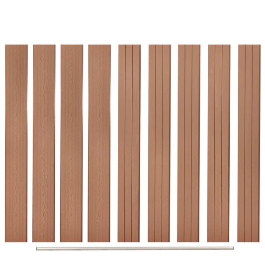 Replacement Fence Boards 9 pcs WPC 66.9" Brown