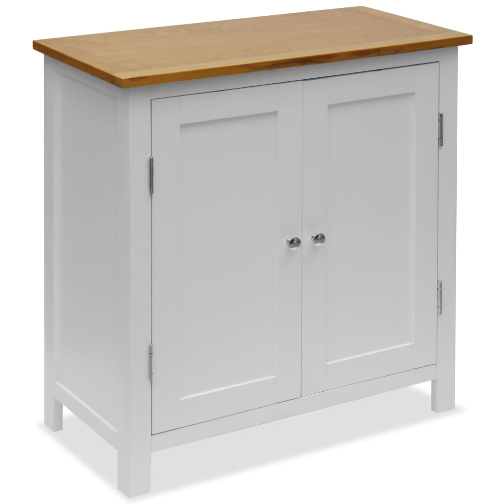 Cupboard 27.6"x13.8"x29.5" Solid Oak Wood