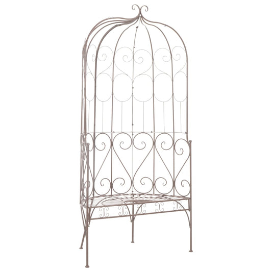 Patio Bench 37.4" Iron Antique Brown