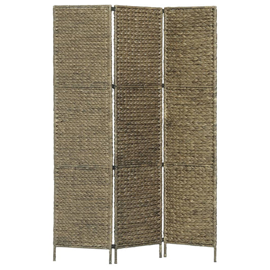 3-Panel Room Divider Brown 45.7"x63"  Water Hyacinth