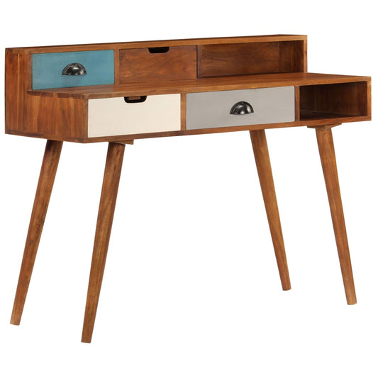 Writing Desk 43.3"x19.6"x35.4" Solid Acacia Wood
