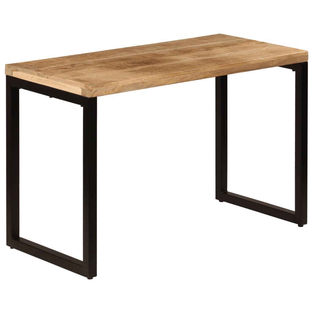 Dining Table 45.3"x21.7"x29.9" Solid Mango Wood and Steel