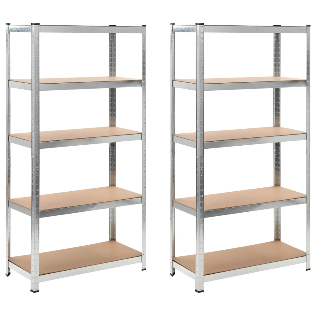 Storage Shelves 2 pcs 35.4"x15.7"x70.9" MDF