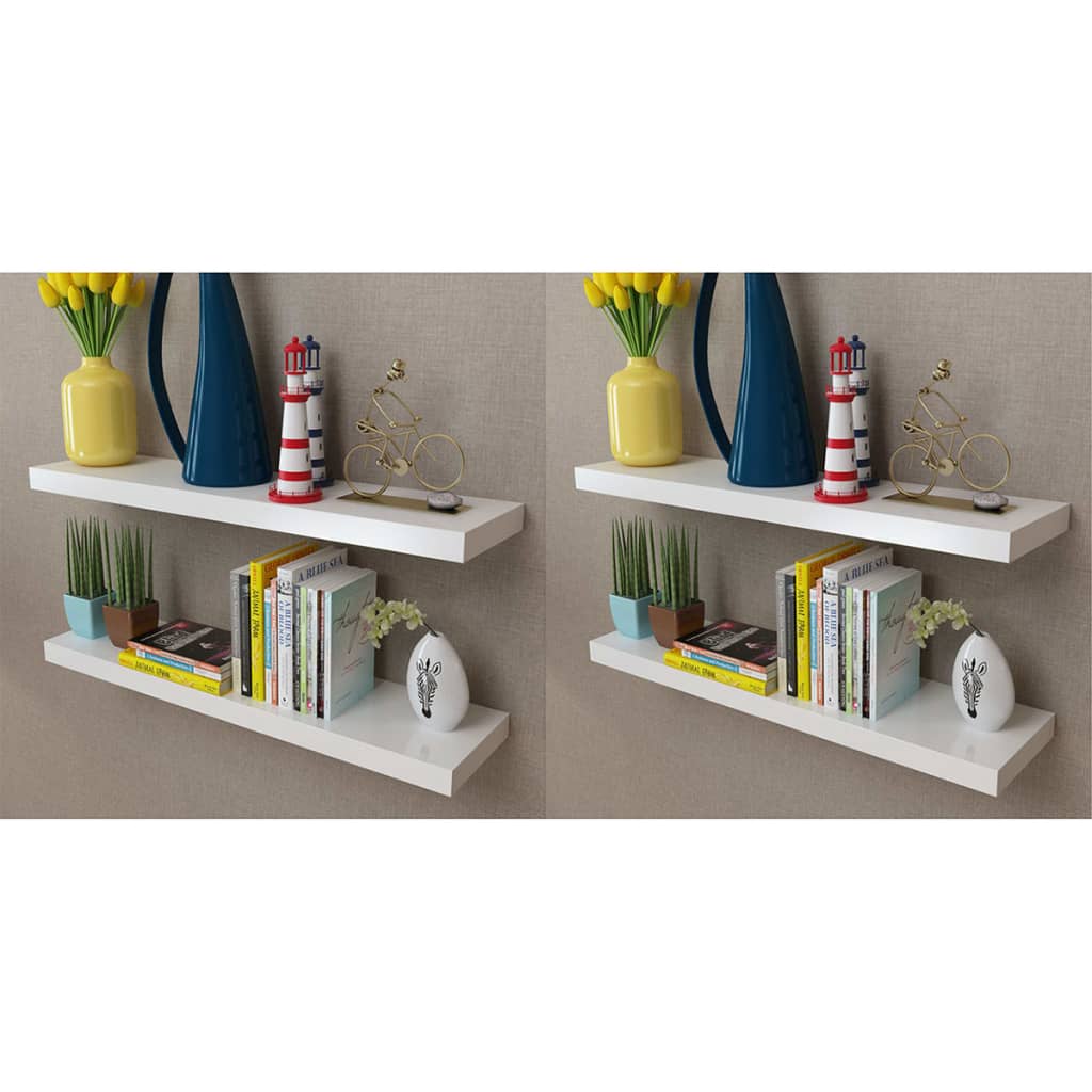 Wall Shelves 4 pcs White 31.5"