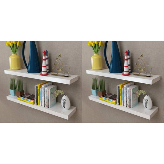 Wall Shelves 4 pcs White 31.5"