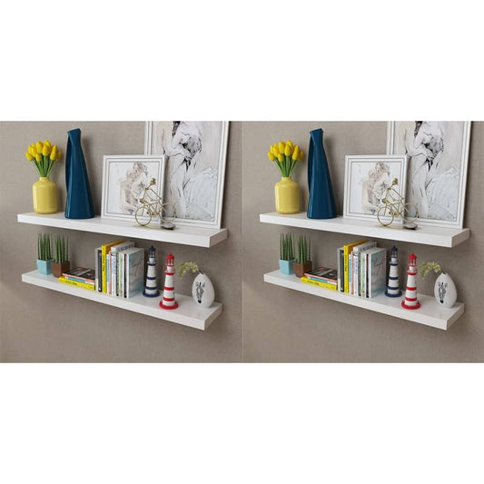 Wall Shelves 4 pcs White 39.4"